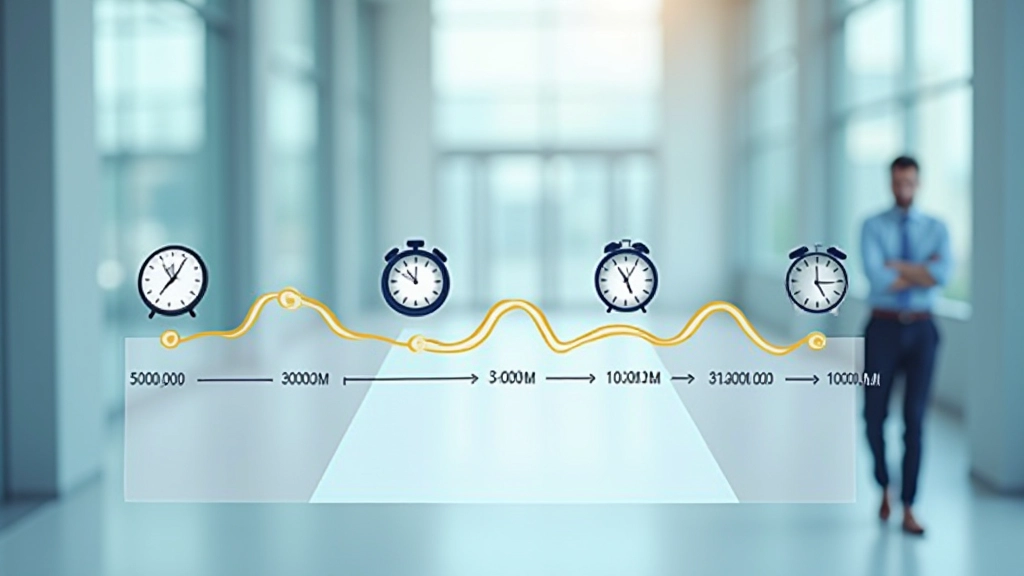 Timeline diagram showing ACH processing stages from payroll submission through employee deposit arrival, with banking hours highlighted